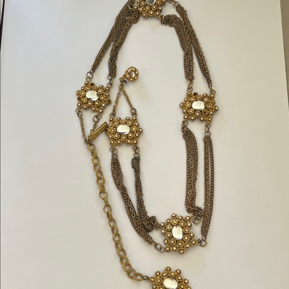 Vintage Givenchy Gold-Tone Multi-Chain Statement Belt- Gold